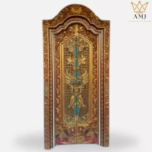 Desain Custom Gebyok Bali Kayu Jati Perhutani Tahan Lama dengan Ukiran Tradisional Bali